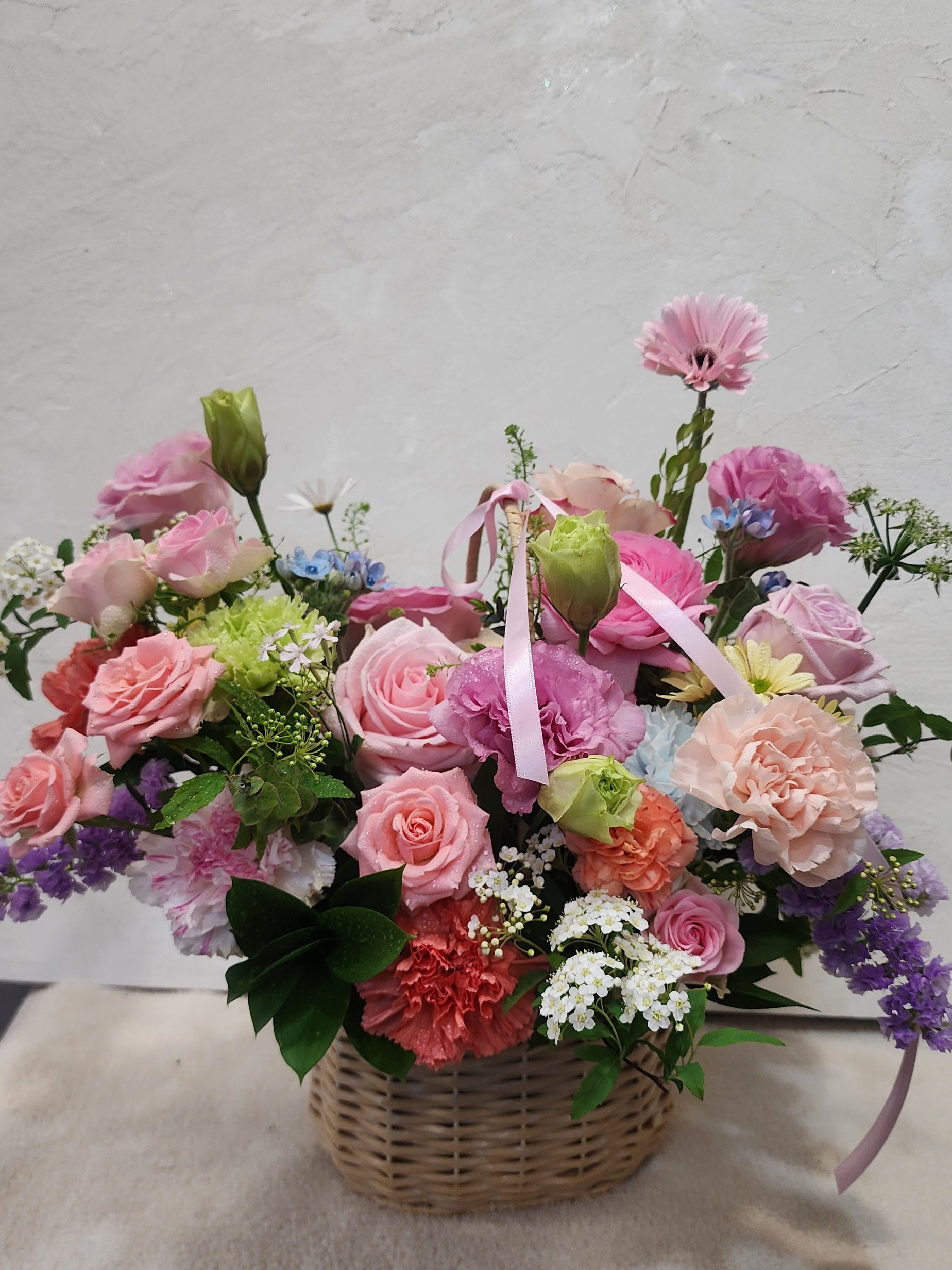 50대 어머님 첫인사 꽃바구니